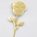 Çelik Gül Broş - Altın