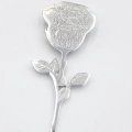 Çelik Gül Broş - Gümüş