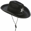 Çocuk Kovboy Şapkası Sheriff Şapkası Siyah Renk