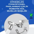ÇOK SATAN 1080° Dönebilen Musluk Aparatı – Çift Su Akışı, Robotik Kol Tasarımı ve Su Tasarrufu Özellikli