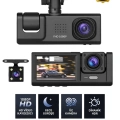 ÇOK SATAN 1080p Wifi Full Hd Araç Içi Kamera Arka Ön Iç Kayıt 3 Kamera Gece Görüşlü Gsensör Geniş Açı