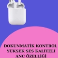 ÇOK SATAN 3 Kordonlu Dokunmatik Ekran Akıllı Saat ve 2.Nesil Kablosuz Bluetooth Kulaklık ANC/ENC