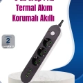 ÇOK SATAN 3 USB Çıkışlı Hızlı Şarjlı Anahtarlı Üçlü Priz