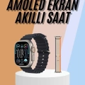 ÇOK SATAN 49mm Akıllı Saat Amoled Ekranlı Kadın Erkek Kol Saati Plastik Kordon