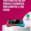 ÇOK SATAN 500 Oyunlu 3,5” Elde Taşınabilir Mini Oyun Konsolu – Şarjlı, TV Bağlantılı