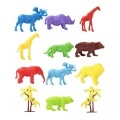 ÇOK SATAN 669 Toy Play 12 Parça Renkli Mini Vahşi Hayvanlar Figür Seti 4-6 cm