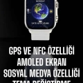 ÇOK SATAN Akıllı Saat Android ve İOS Uyumlu NFC Ve GPS Özelliği Arama Cevaplayan