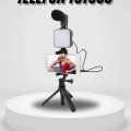 ÇOK SATAN Akıllı Telefon Vlog Kiti Tripod Mini Mikrofonlu Telefon Tutucu