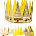 ÇOK SATAN Altın Renk Eva Yumuşak Kral Kraliyet Tacı Yetişkin Çocuk Uyumlu 55 cm