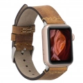 ÇOK SATAN Apple Watch Uyumlu Deri Kordon 38-40-41mm G19-BA7 Taba