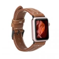 ÇOK SATAN Apple Watch Uyumlu Deri Kordon 42-44-45mm NM3-AS2 Taba