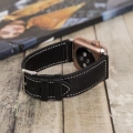 ÇOK SATAN Apple Watch Uyumlu Deri Kordon 42-44-45mm NM4-AS1 Siyah