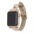 ÇOK SATAN Apple Watch Uyumlu Deri Kordon 42-44-45mm RT ERC3 Bej