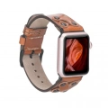 ÇOK SATAN Apple Watch Uyumlu Deri Kordon Cross 42-44-45mm BT RST2E