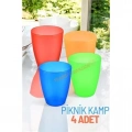ÇOK SATAN Bardak Seti Kamp Piknik Bardağı 4 ADET