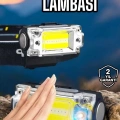 ÇOK SATAN Beyaz Led Işık Sensörlü Kafa Lambası Lityum Batarya Led El Fenerli Şarjlı