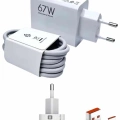 ÇOK SATAN Beyaz Ultra Plus Hızlı Şarj Seti Şarj Adaptörü ve Kablosu 67W