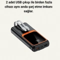 BFS 20000 mAh Powerbank | Çok Kablolu, Dijital Göstergeli, Yüksek Hızlı Şarj Cihazı