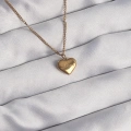 BFS 316L Çelik Gold Renk Kalp Model Love Kolye