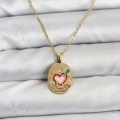 BFS 316L Çelik Zincir Gold Renk Kalp Figürlü Kadın Kolye