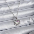 BFS 316L Çelik Zincir Gümüş Renk Kalp Model Kadın Kolye