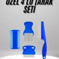 BFS 4lü Bit Evcil Hayvan Tarak Seti Kedi Köpek Bit Tarak Seti Pire Tarağı