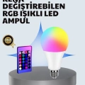 BFS A Kalite 2025 RGB LED Ampul Uzaktan Kumandalı 16 Renkli Lamba