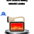 BFS Alev Efektli Solar Lamba COB Işıklı Taşınabilir Bahçe Kamp Aydınlatma