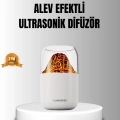 BFS Alev Efektli Ultrasonik Uçucu Yağ Difüzörü 280ml Su Tanklı ve Sessiz Çalışma Özellikli