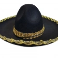 BFS   Altın Renk Şeritli Meksika Mariachi Latin Şapkası 55 cm Çocuk