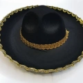 BFS   Altın Renk Şeritli Meksika Mariachi Latin Şapkası 55 cm Çocuk