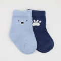 BFS   Bistyle Bear Penye Soket Çorap 2Li BS10116 Mavi