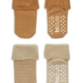 BFS   Bistyle Çemberli Kaymaz Havlu Soket Çorap 2Li BS10503 Bej-Hardal