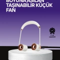 BFS Boyun Askılı Katlanabilir Fan 1000 mAh USB Şarjlı Taşınabilir