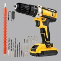 BFS Çift Bataryalı Darbeli Şarjlı Matkap Seti – Metal Dişli, 24 Parça Aksesuar ve LED Işıklı