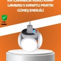BFS Çok Amaçlı Katlanabilir Güneş Enerjili Kamp Lambası – Masa Üstü ve Asılabilir Kullanım