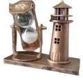 BFS Deniz Feneri Kum Saati Ahşap Görünümlü Vintage Tarz Biblo