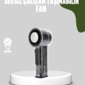 BFS Dijital Ekranlı Şarjlı Mini Fan 100 Kademeli Hız Ayarı