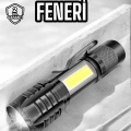 BFS El Feneri Led USB Şarjlı Zoom Mini Led Işık Acil Durum Feneri