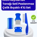 BFS Evcil Hayvan Bakımı İçin Dayanıklı ve Çok Amaçlı Tarak Seti (4 Parça)