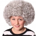 BFS   Gri Renk Kabarık Bonus Peruk Afro Takma Saç