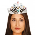 BFS   GümüşRenkPlastikPrensesTacıKraliçeTacı60cm