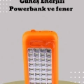 BFS Güneş Paneli Destekli Powerbank ve LED Işıldak – 10000 mAh, Çift USB, Outdoor Kullanım İçin