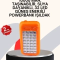 BFS Güneş Paneli ile Şarj Olan 32 LED’li Powerbank Cihazı