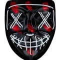 BFS Hallowen Parti Maskesi Neon Led Işıklı Maske 3 Modlu Cadılar Bayramı Maskesi