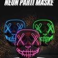 BFS Hallowen Parti Maskesi Neon Led Işıklı Maske 3 Modlu Cadılar Bayramı Maskesi