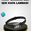 BFS IPX5 Su Geçirmez Şarjlı LED Kafa Feneri | Hareket Sensörlü, Ayarlanabilir 60° Far
