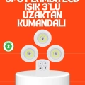 BFS Kablosuz 3 Lü Spot Led Lamba Seti Uzaktan Kumandalı Enerji Tasarruflu Aydınlatma