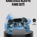 BFS Kablosuz PS4 Controller Çift Motorlu Dayanıklı Gamepad