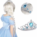 BFS Karlar Ülkesi Elsa Mavi Kalpli Taç Ve Mavi Asa Seti Çocuk Boy